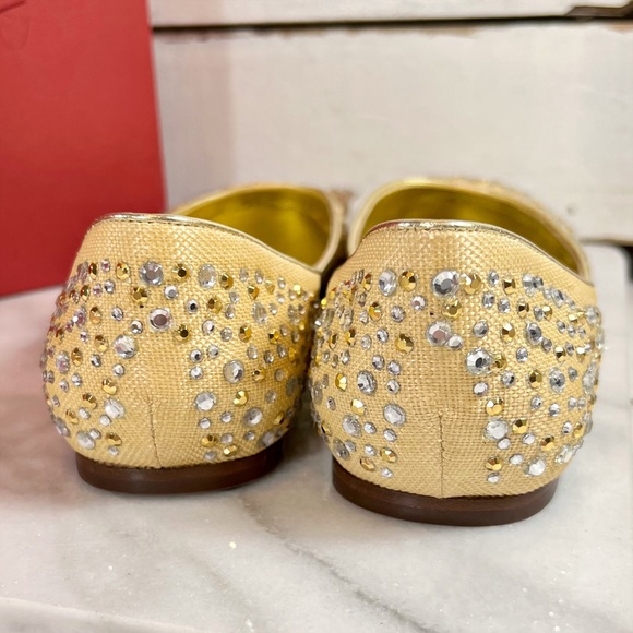 Valentino Garavani Swarovski Crystal Round Toe Flats - Picture 3 of 5